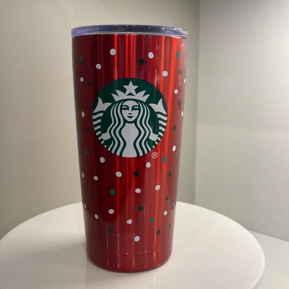 Starbucks | Dining | 28 Starbucks Holiday Red Metallic Insulated 20oz  Tumbler | Poshmark